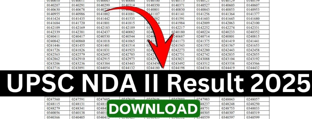 UPSC NDA & NA (II) Result 2025 Declared